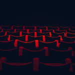 Rote Sessel im Kino. InZwischenZeit:Filme produziert hochwertige Filme